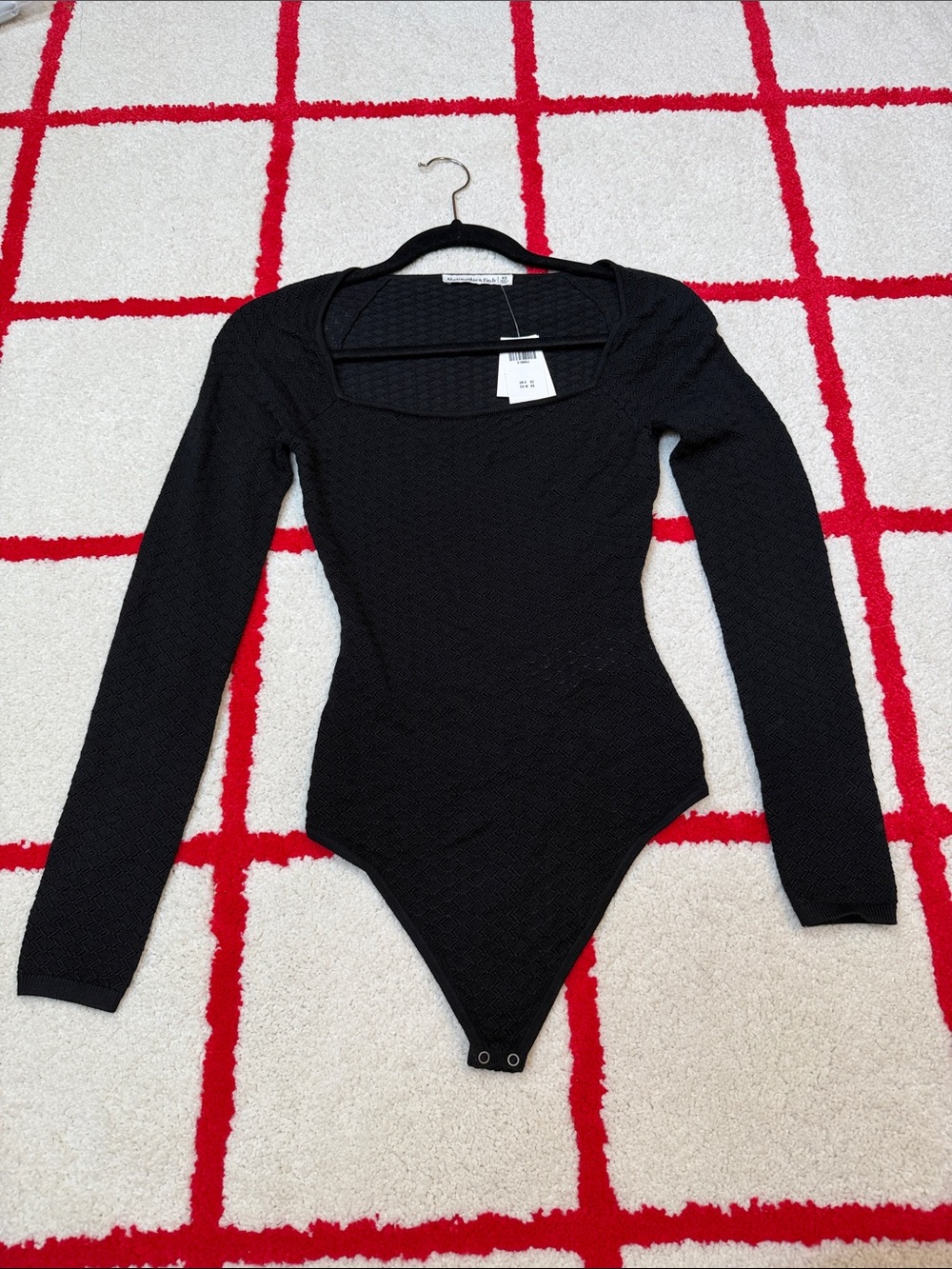 Abercrombie & Fitch Black Textured Knit Long Sleeve